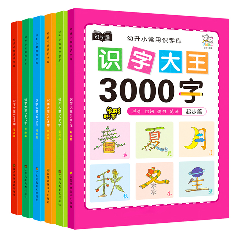 【老师推荐】儿童识字书 识字大王3000字 全套6册幼儿早教启蒙