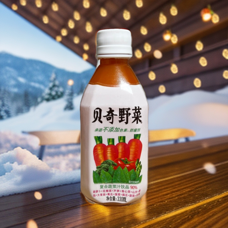 贝奇野菜汁330ml*6瓶装0脂肪饮品胡萝卜汁芦荟蔬菜汁450ml饮料