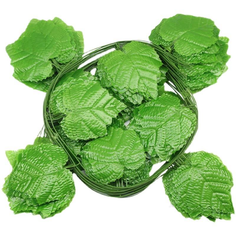 仿真葡萄叶藤蔓假花藤条吊顶树叶子水管道装饰缠绕绿植物塑料绿叶