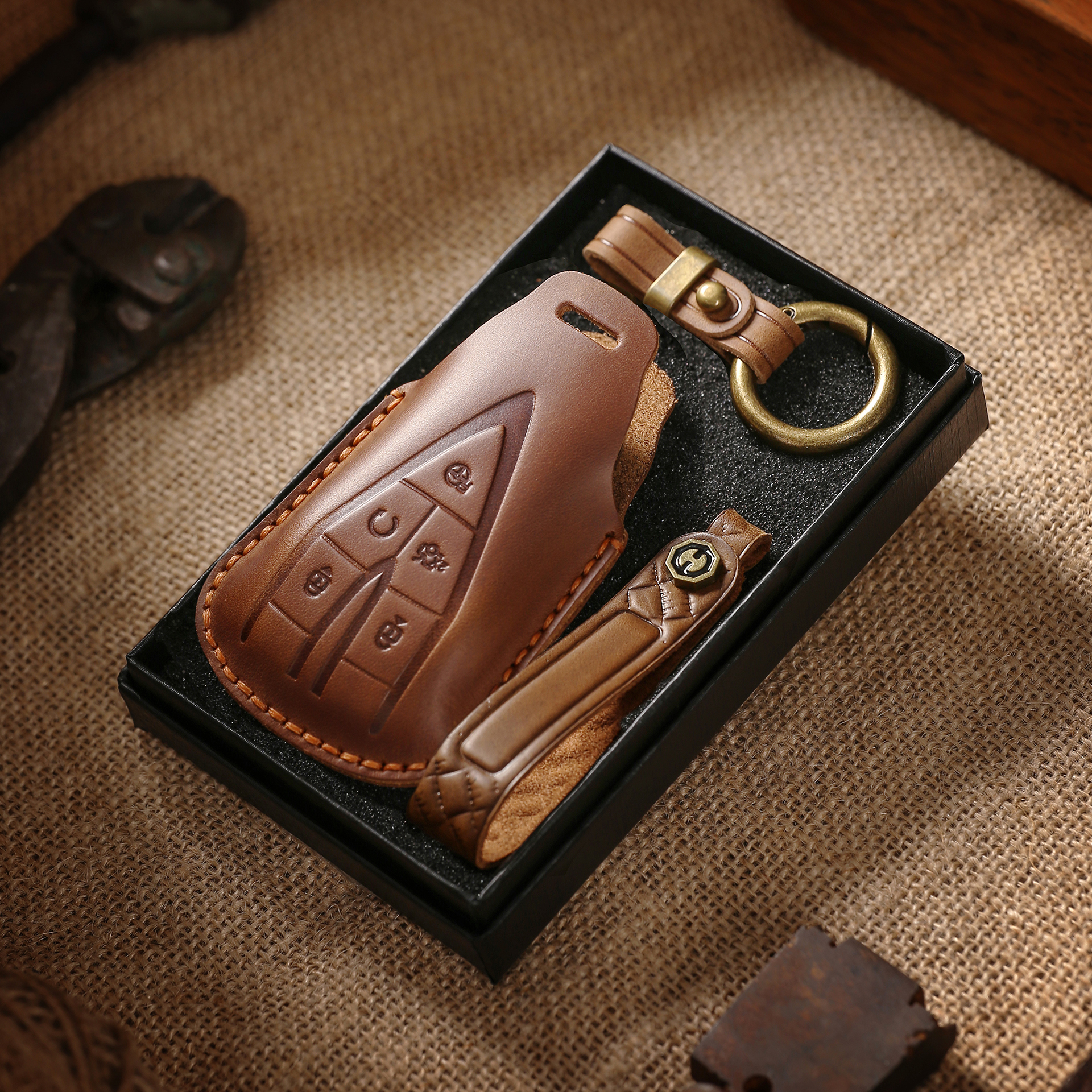 【28号】适用于长安钥匙套手工真皮cs75univ逸动逸达cs55汽车unit