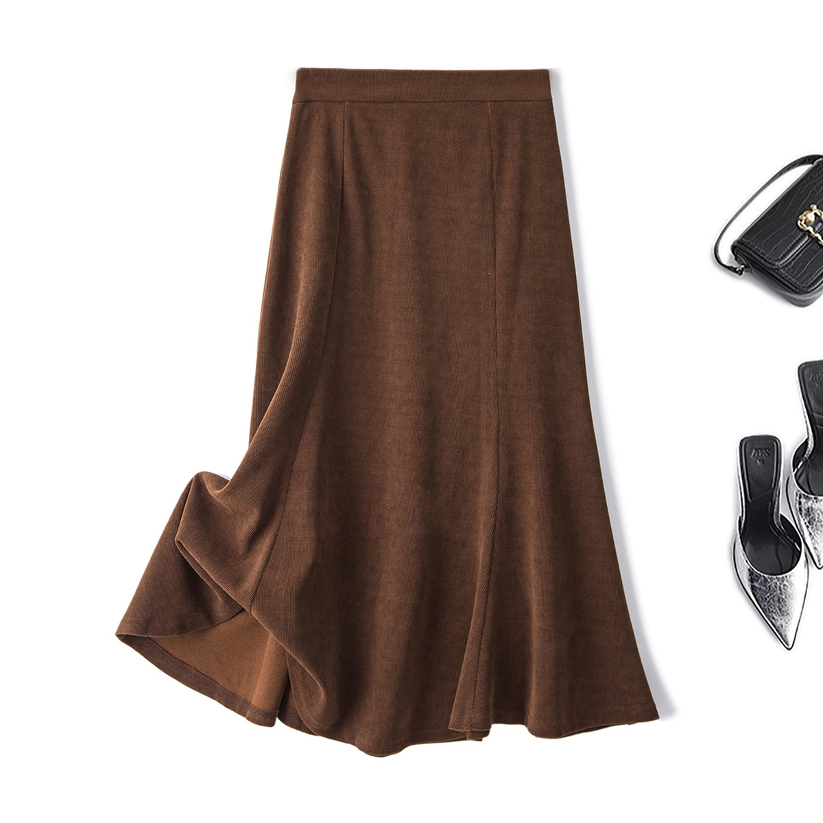 奥·邦奴 2025秋季大码韩版高腰中长款包臀鱼尾裙小个子a字半身裙