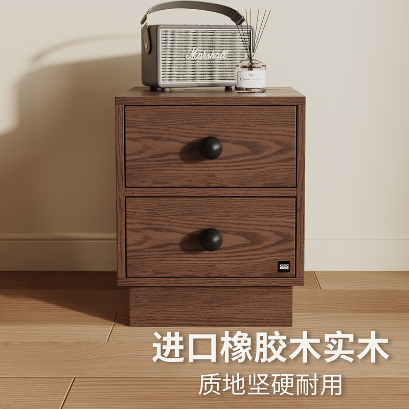 顾家木艺家居新中式床头柜卧室储物小丑床头柜PT8097G（床头柜）