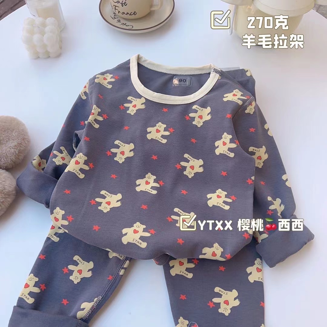 YTXX中大童冬款羊羊拉架男童含检测报告棉棉家居服98008无补货
