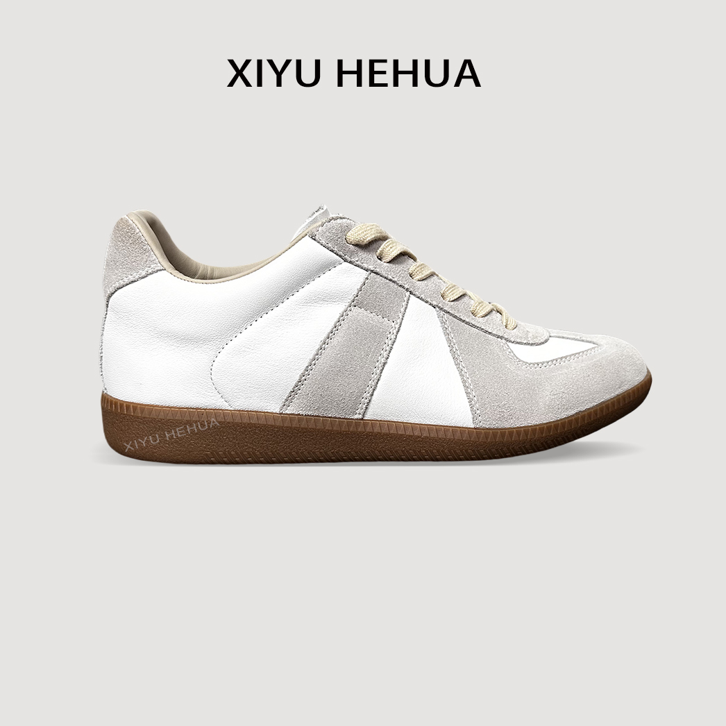 5cm增高复古德训鞋2024升级版增高款小脏脏鞋灰白拼色休闲女鞋