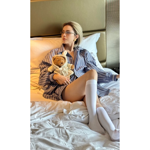 AMASS/阿玛施【早春必备】新款休闲时尚百搭条纹宽松长袖衬衣