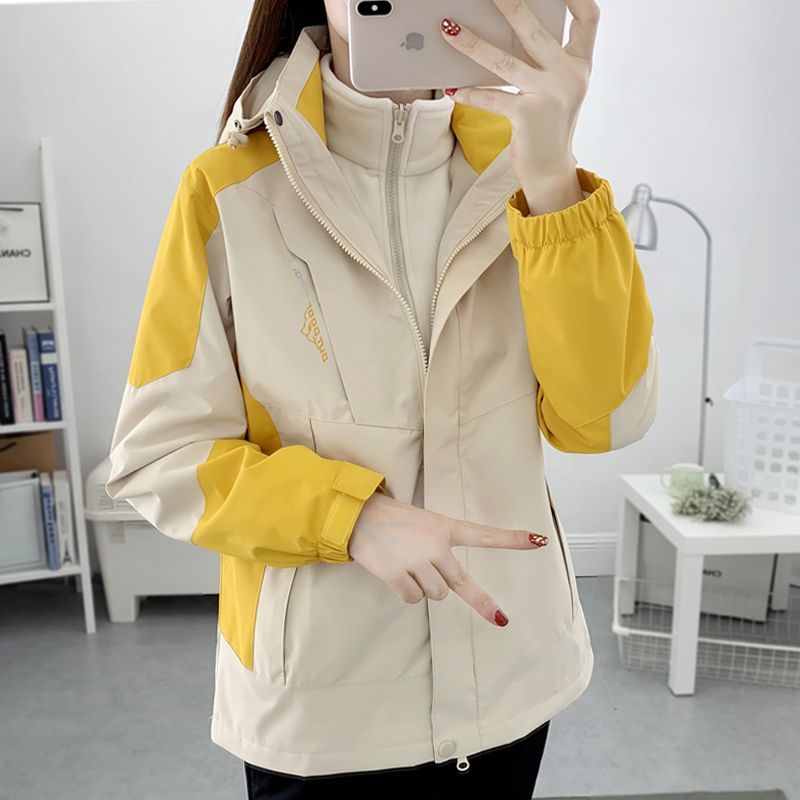 三合一冲锋衣女冬季加绒保暖户外防风防水旅行进藏滑雪登山服外套