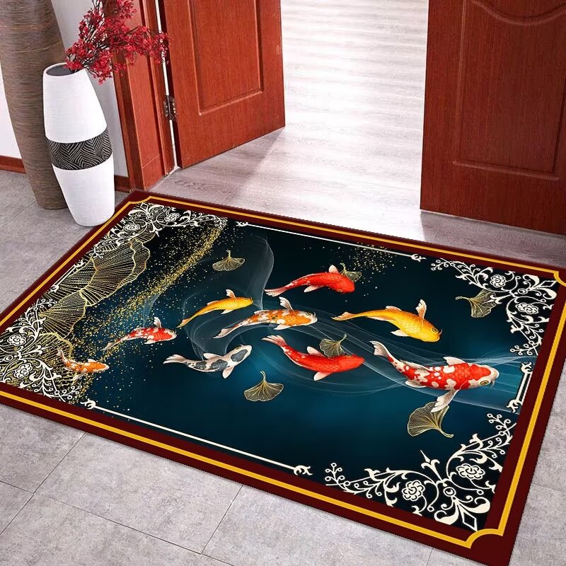 中式风家用硅藻泥地垫门垫入户门垫吸水防滑垫门厅脚垫浴室垫地毯