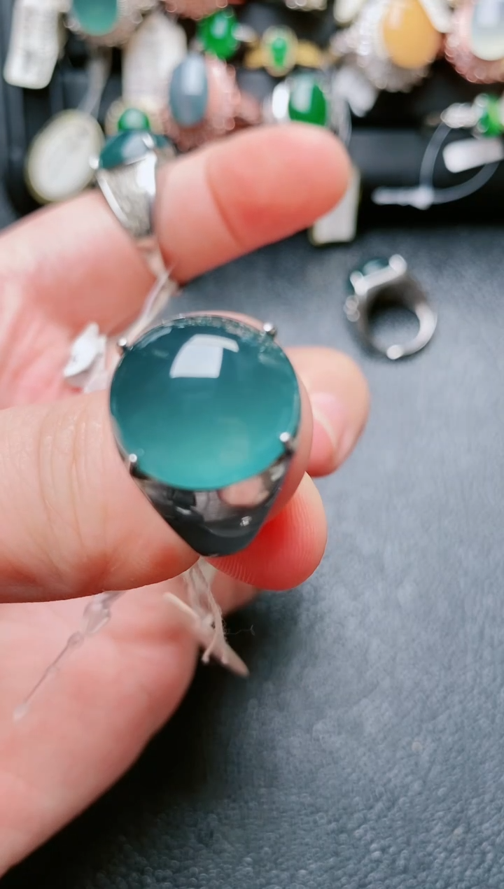 【闪购商品】翡翠戒指银S925镶嵌11111
