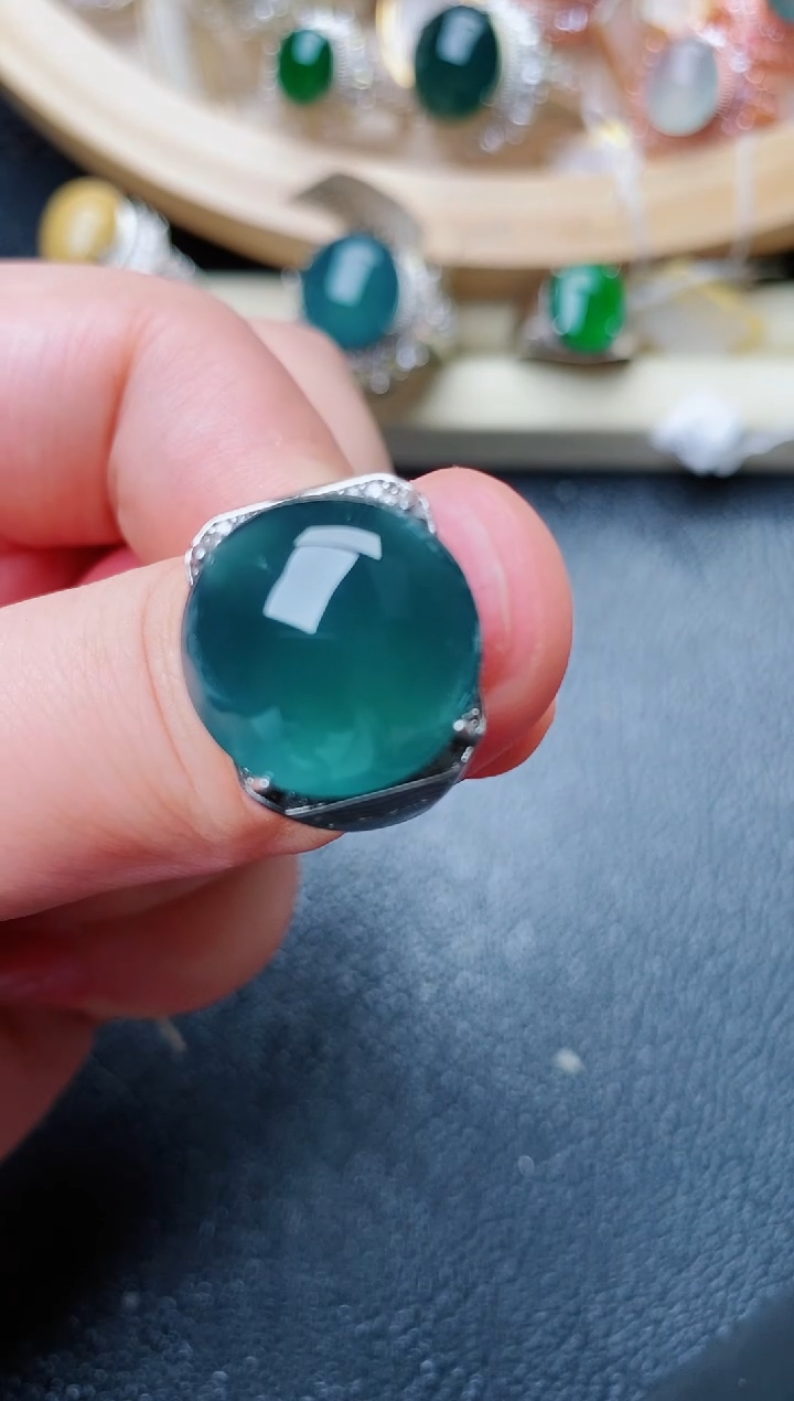 【闪购商品】翡翠戒指银S925镶嵌11111