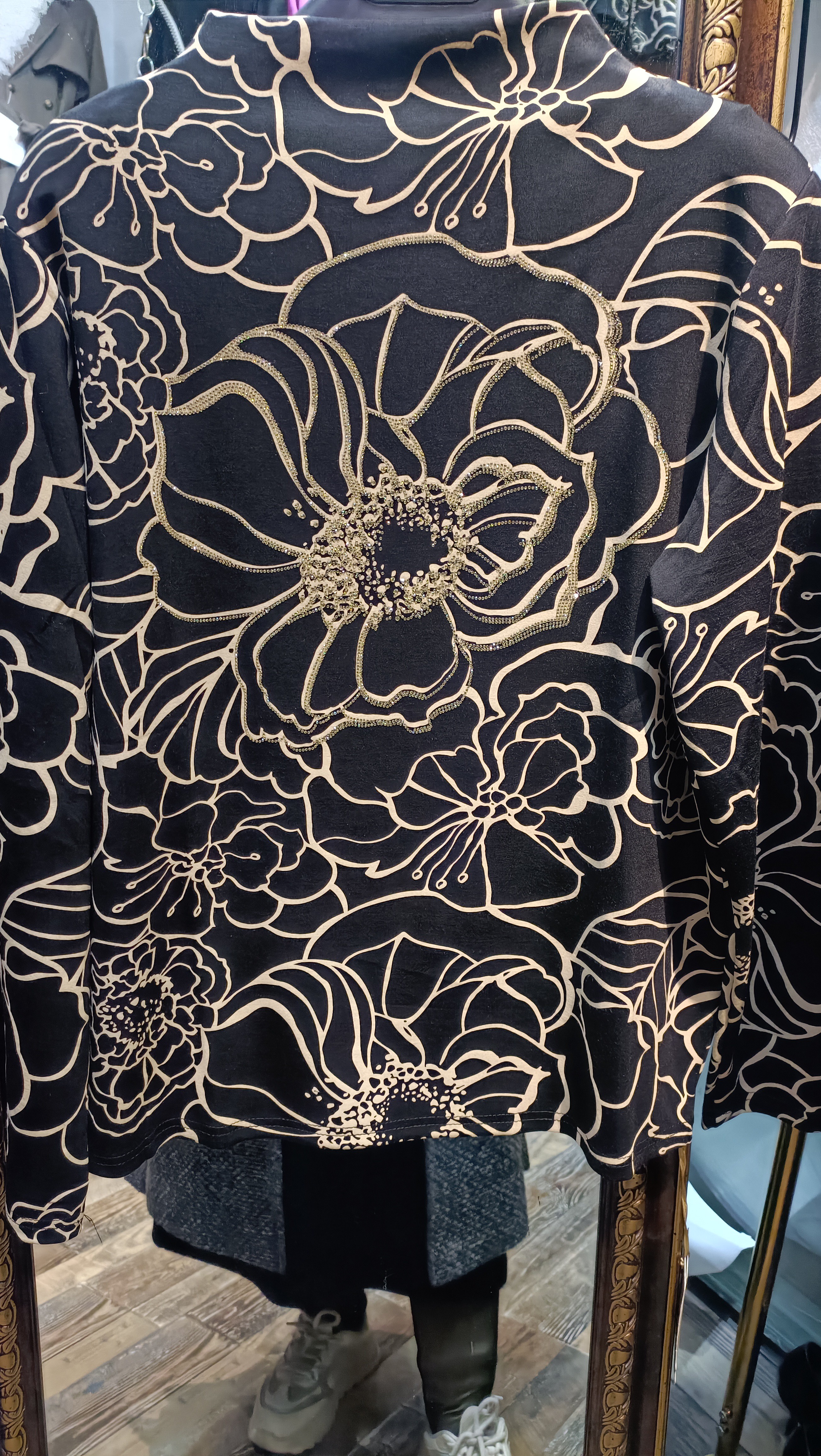 秋春高领烫钻液态棉时尚显瘦小衫