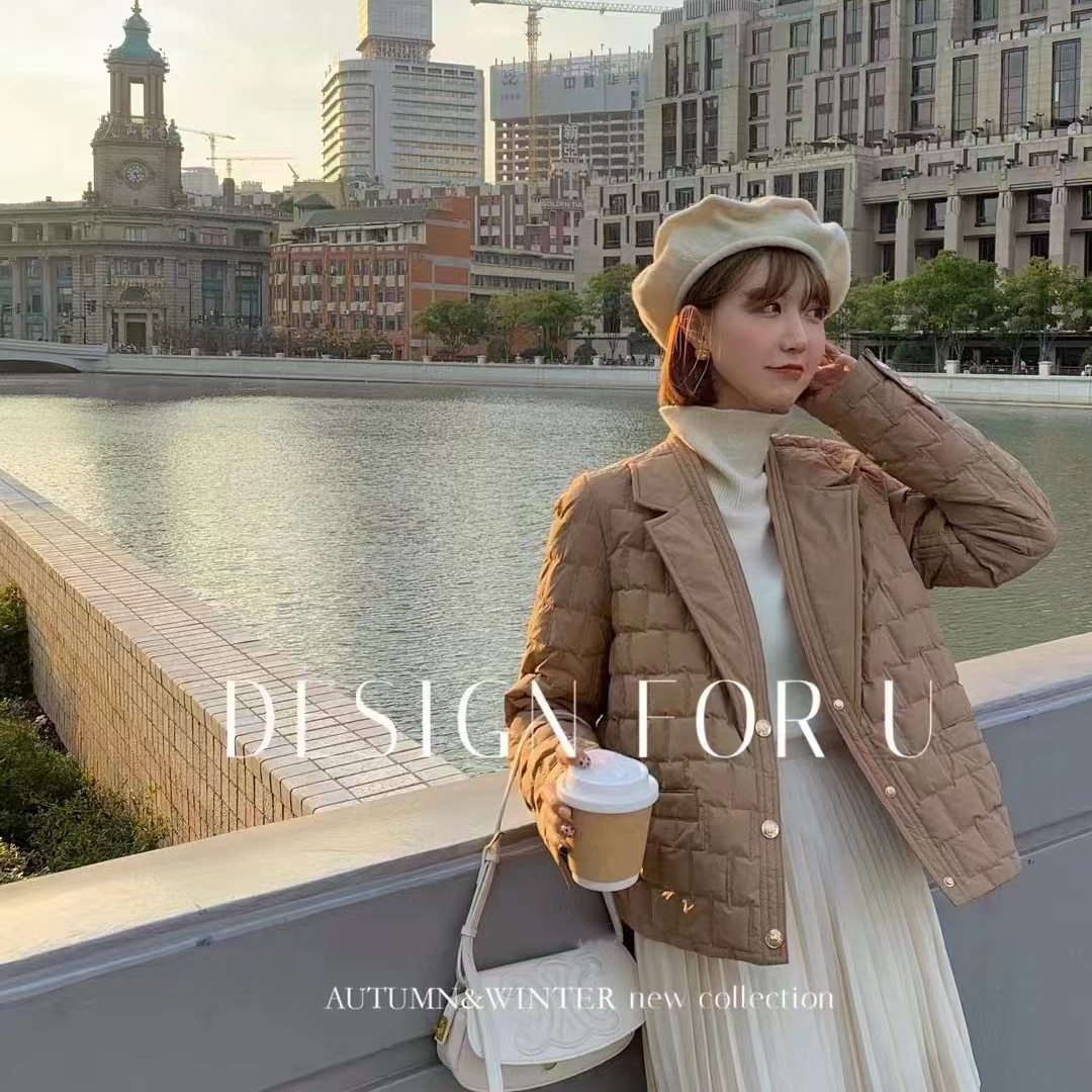 【娜哥推荐】2024冬季新款时尚通勤百搭小香风轻薄衬衣领外套