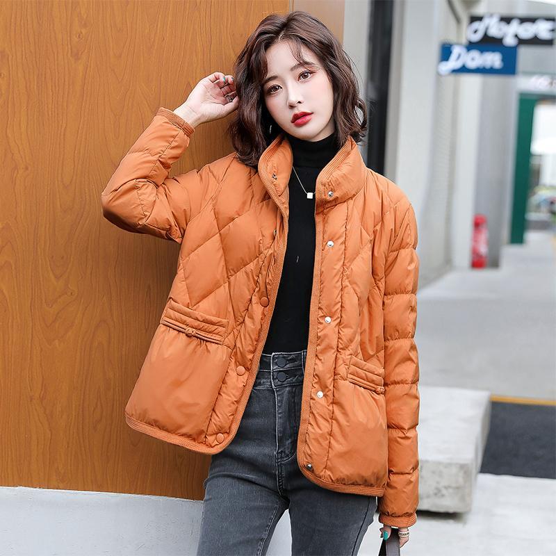 2023新款短款羽绒服女冬时尚保暖洋气小个子立领轻薄小香风外套