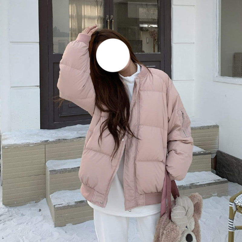 【90绒】ins风冬季网红复古美拉德保暖羽绒服飞行宽松保暖外套潮