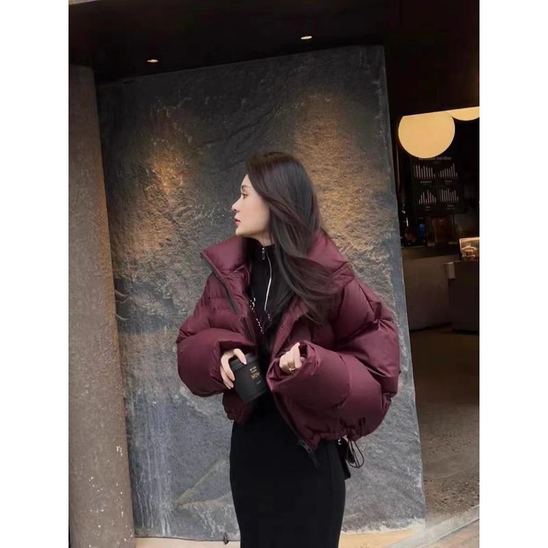 兰奥2023年冬季新款短款羽绒服女立领时尚小个子宽松加厚面包服