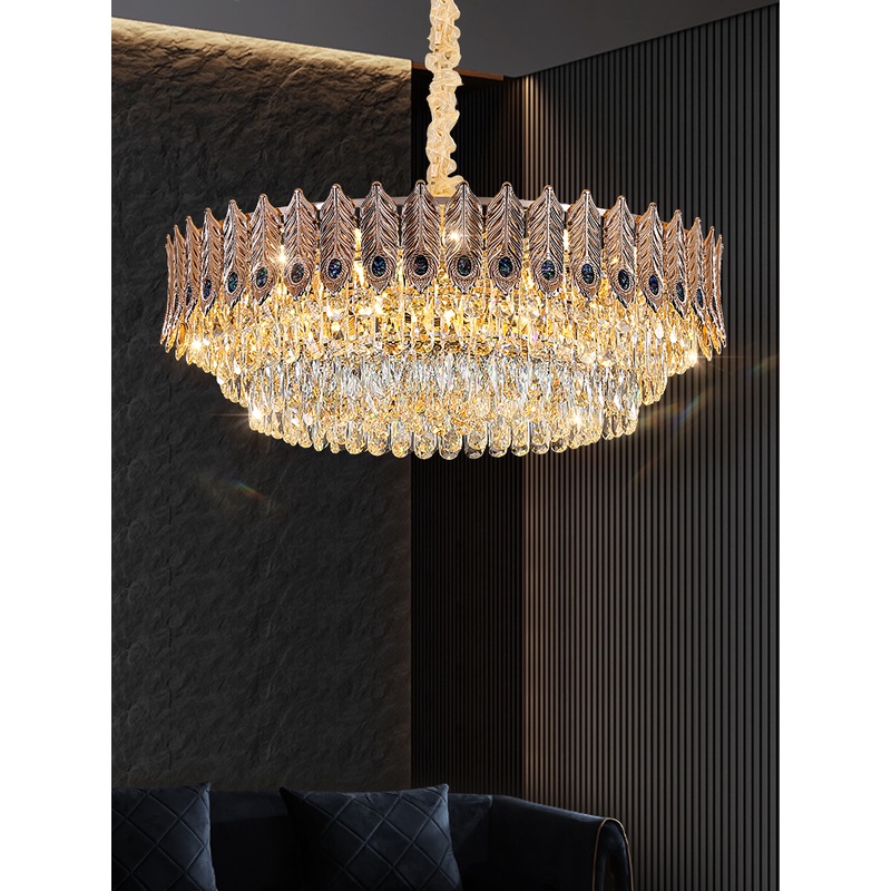 豪华轻奢水晶吊灯后现代客厅家用主灯具新款现代简约大气餐厅卧室