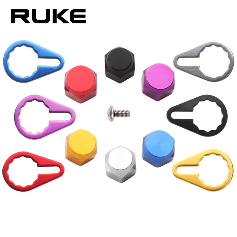 RUKE路亚改装渔线轮配件防松板垫片水滴轮摇臂外侧螺帽区分左右手