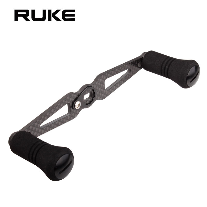 RUKE路亚路改装鱼线轮碳素摇把通用型EVA握丸摇臂S/D/A水滴轮鼓轮