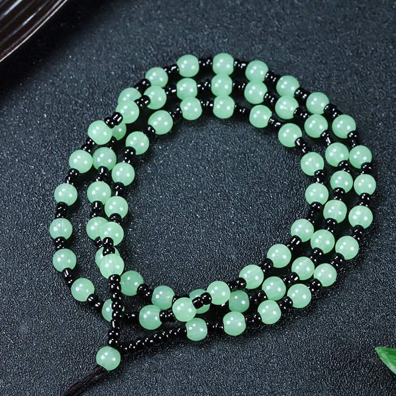 男女全珠挂绳绳子吊坠项链绳子玉坠珠链脖绳玉玉石挂件脖子配饰