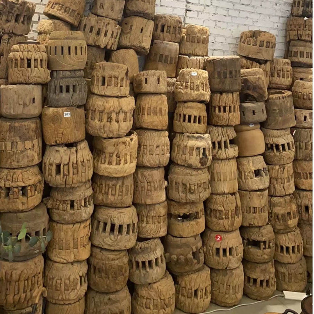 朴匠车轴摆件室内室外茶室老榆木随机发出具体可咨询客服