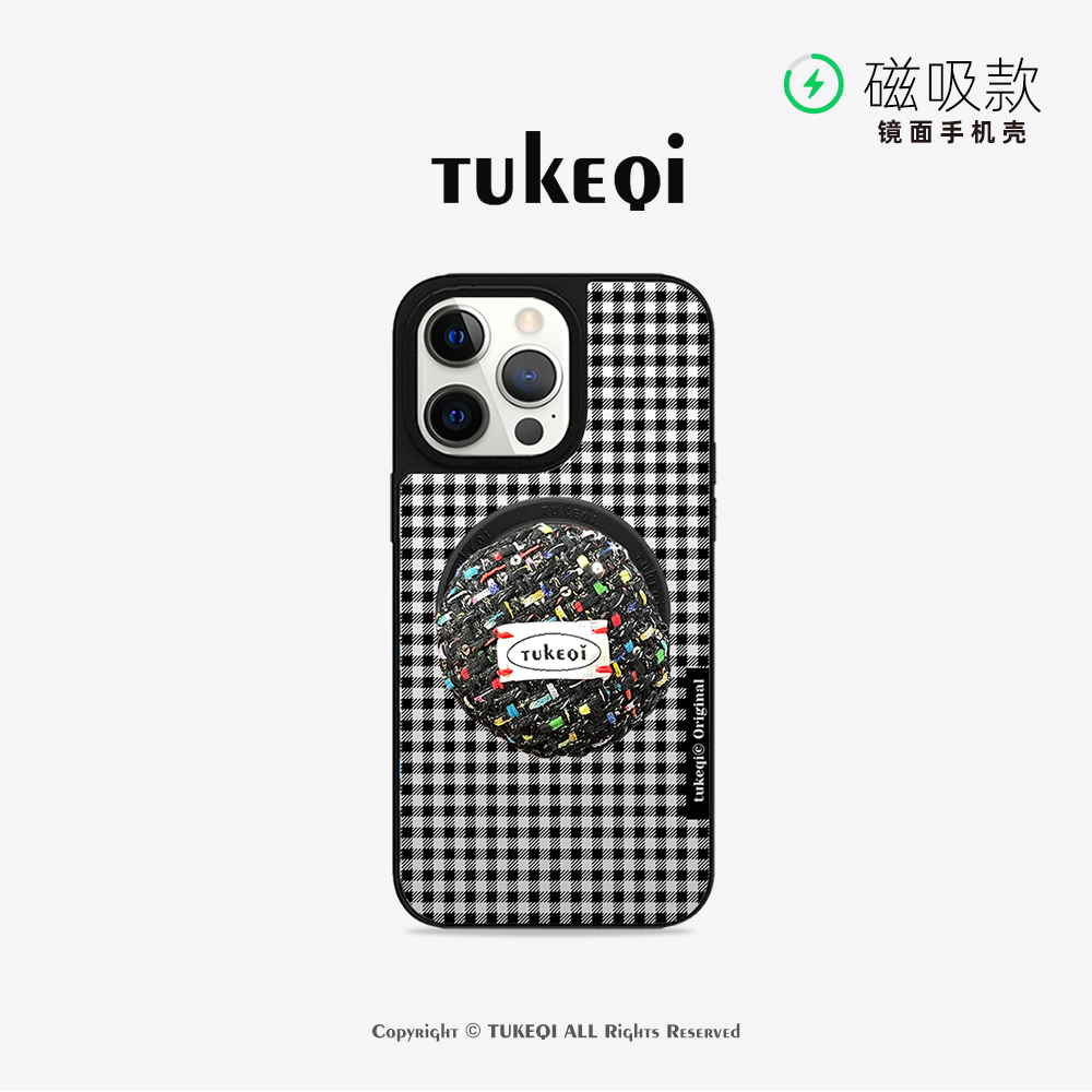 晶透黑新款适用苹果镜面手机壳小众ins风保护壳高级情侣壳