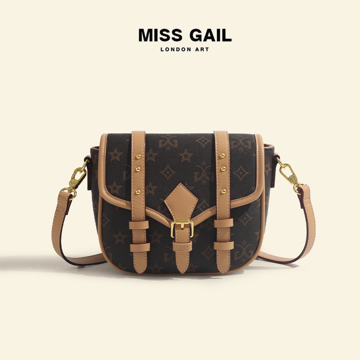 Miss Gail时尚百搭潮流斜挎包6908杏