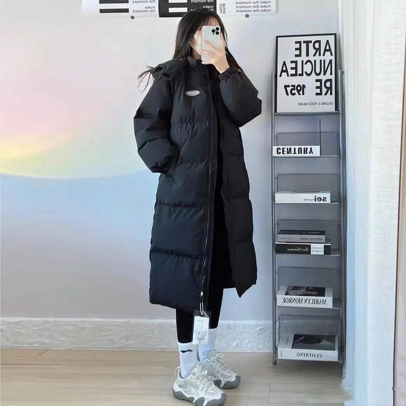 中长款羽服女冬季2023年新款oversize袄小个子加厚衣外套