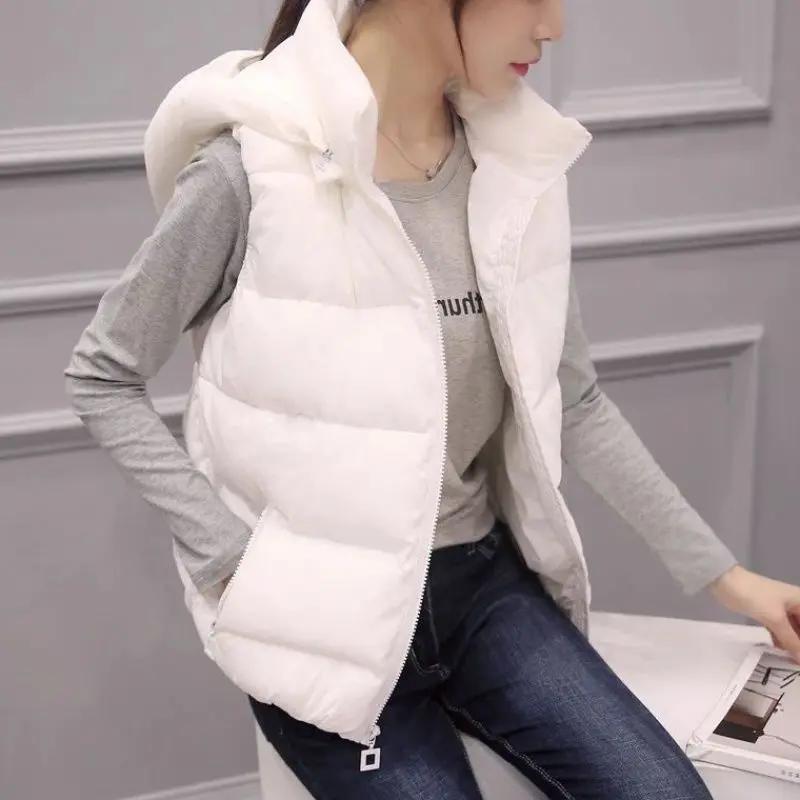 新款2023秋冬特价羽绒服马甲女学生短款韩版可拆卸连帽羽绒