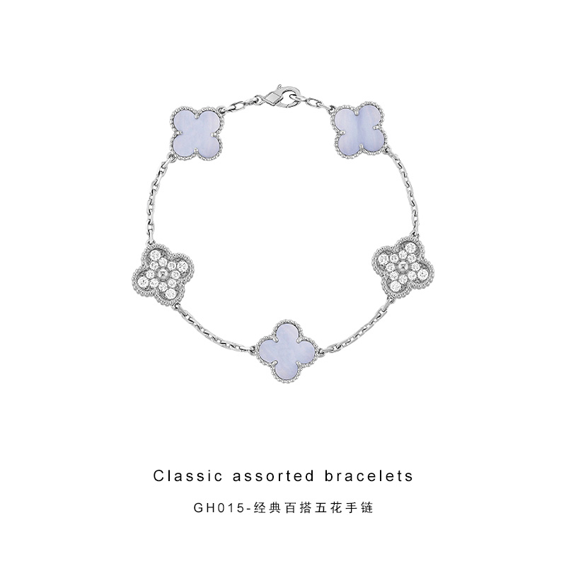  CNC精工手链 经典紫色五花手链GH015