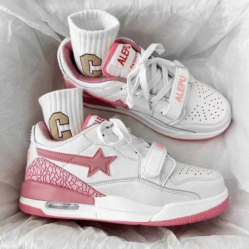 鞋子女小众美式轻便气垫板鞋ins百搭2023新款秋冬学生运动休闲鞋