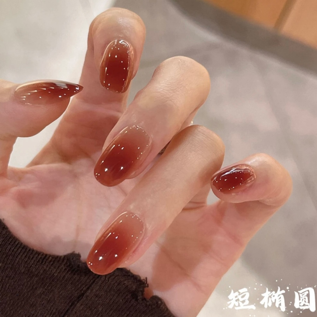 【酒渍番茄】手工穿戴甲 可拆卸假指甲贴 10片装