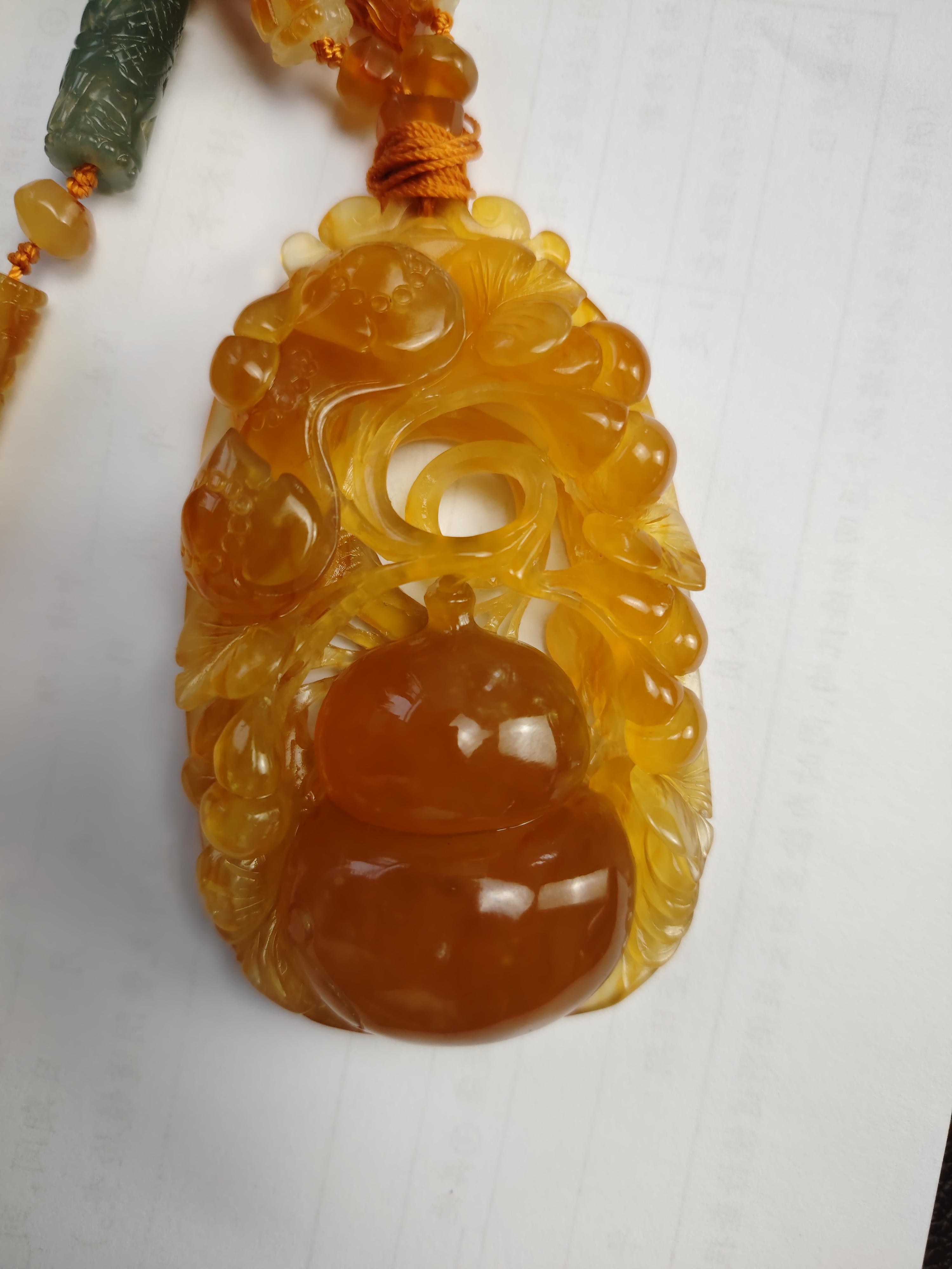 岫玉花玉挂件葫芦代代如意