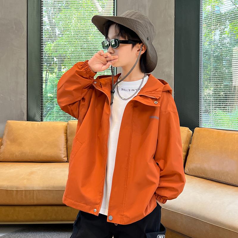 ABC男童外套2025新款春装儿童春季连帽风衣夹克中大童冲锋衣春秋