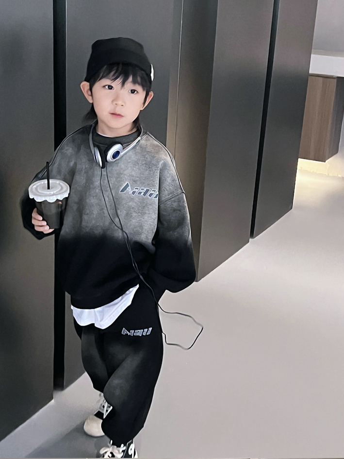 冬季爆款巴拉推荐男童休闲运动套装春季2023儿童帅气卫衣束脚长裤