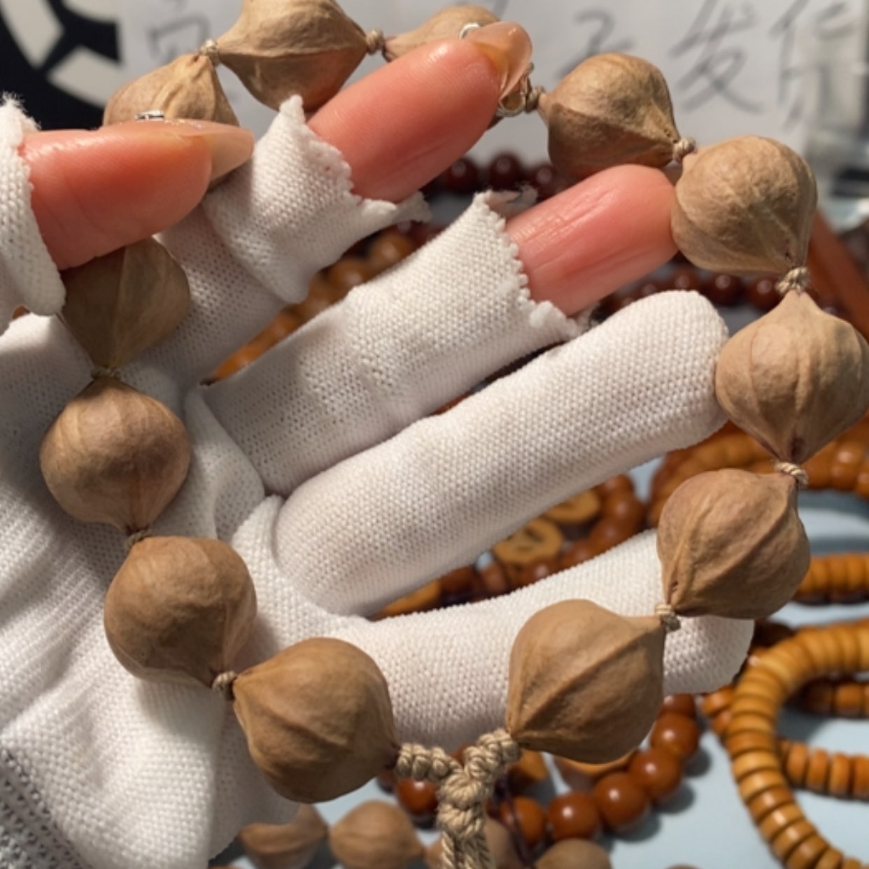 【闪购商品】橄榄核手串捷*0271精品短圆4花12颗