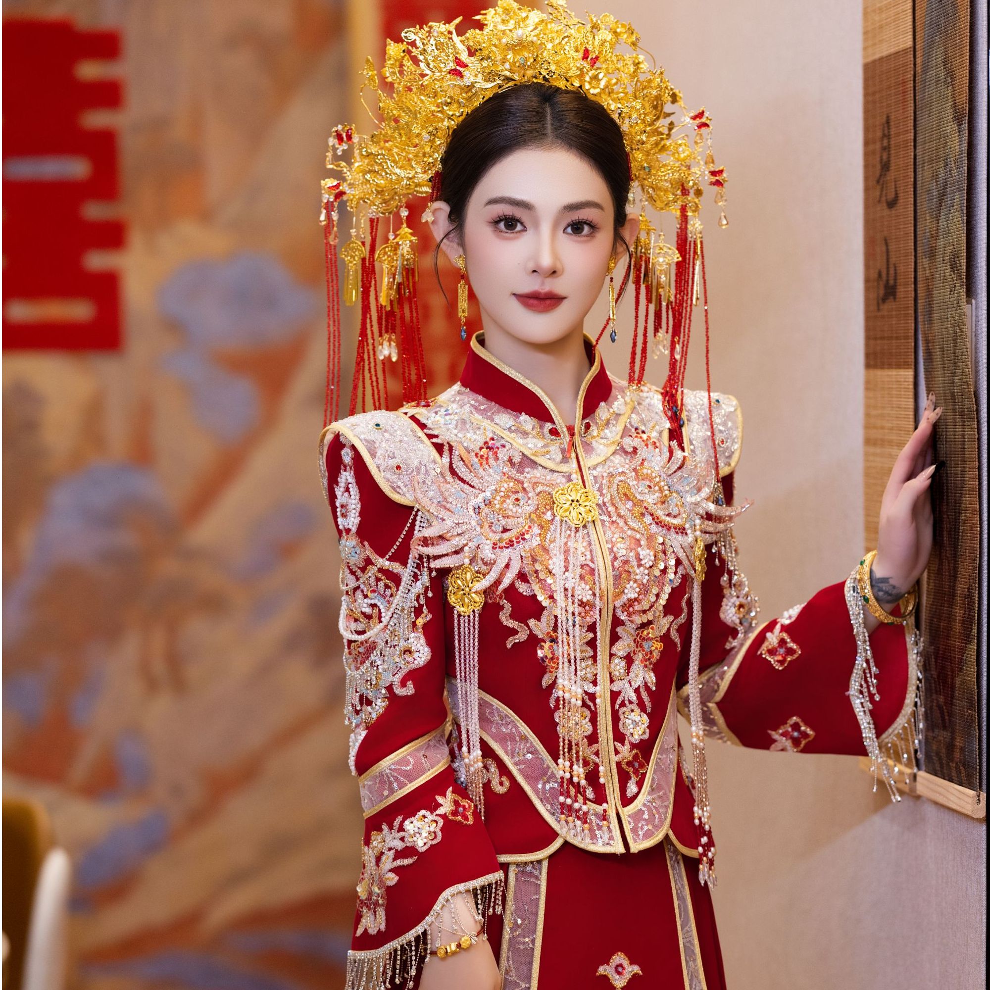 奢华中式新娘秀禾服重工2025新款丝绒高端嫁衣敬酒服爆款出阁服女