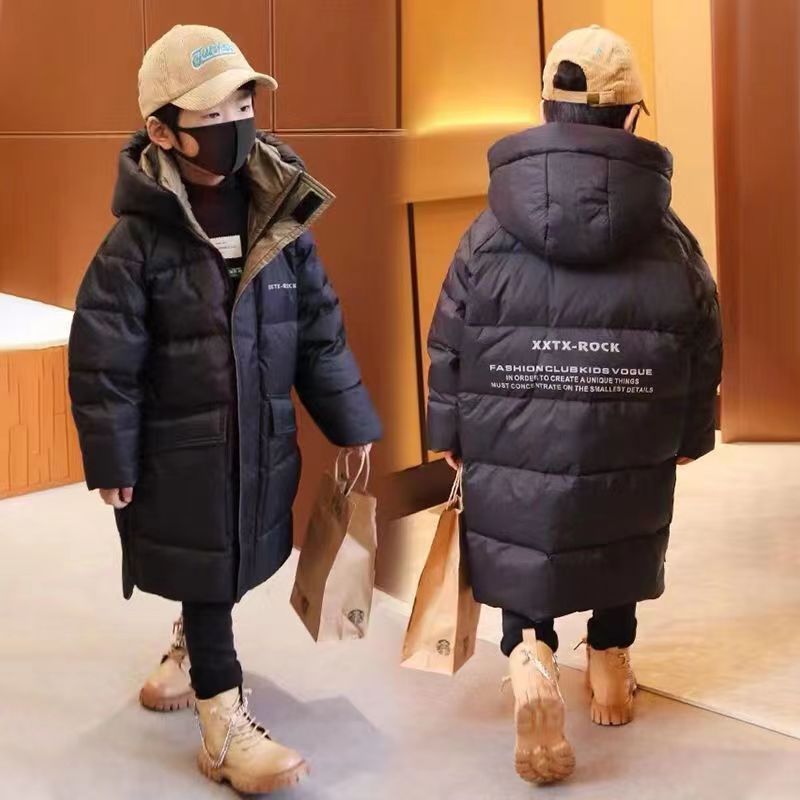 2023新款羽绒服男童服冬季新款儿童中长韩版童装加厚外套中大童羽