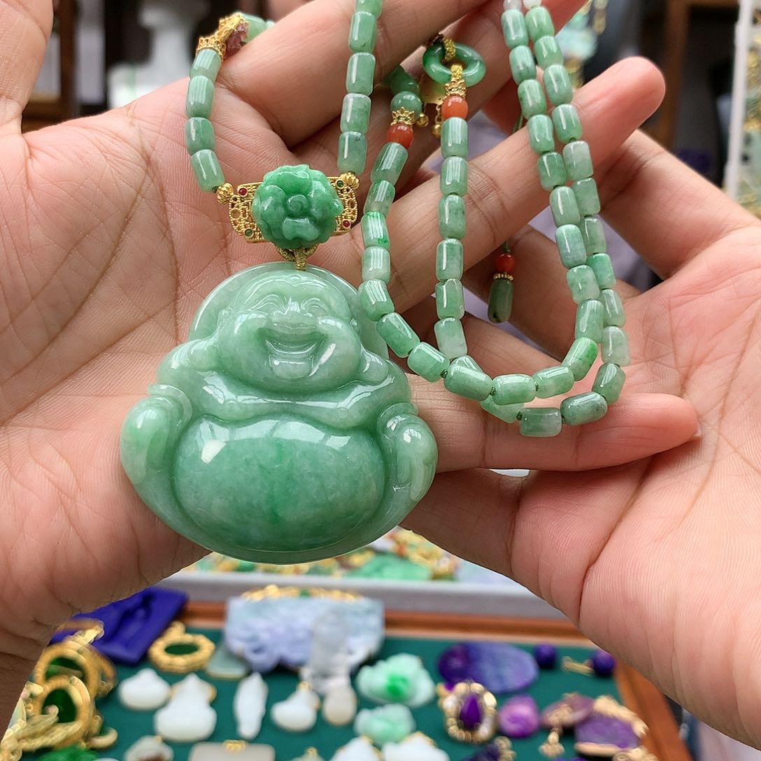 【闪购商品】翡翠颈饰银S925镶嵌就****点吊坠