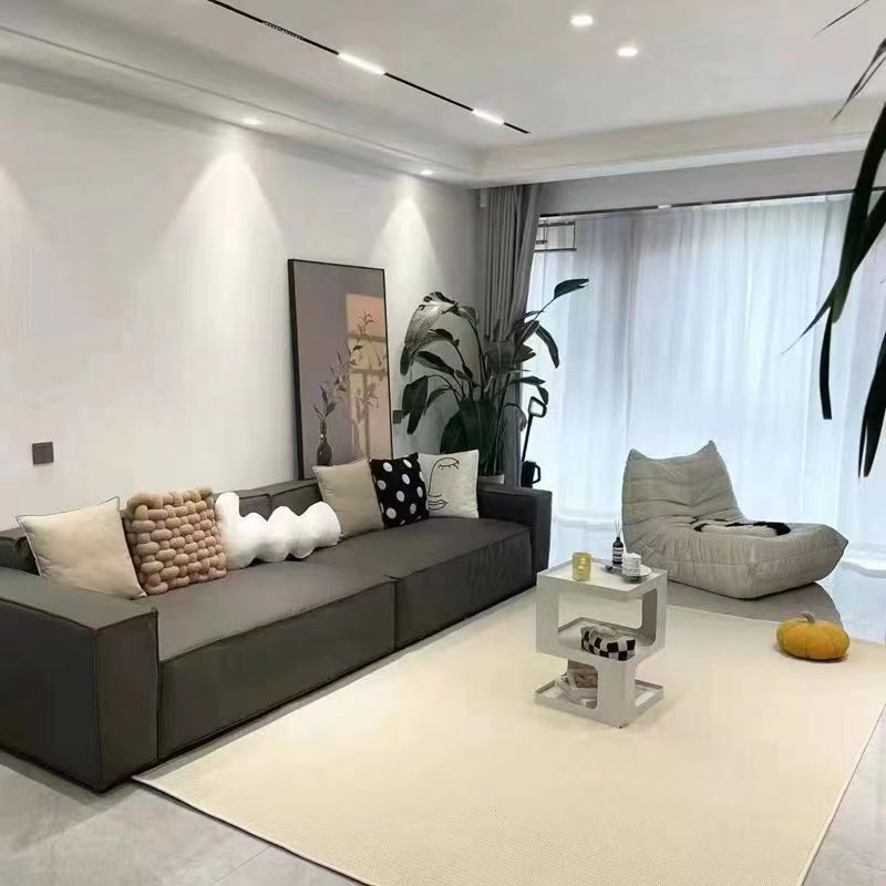 极简奶油风米白色地毯网红卧室垫家用轻奢客厅茶几毯飘窗加厚纯色