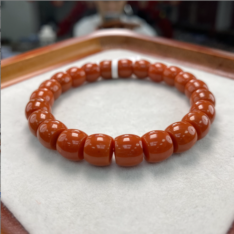 保山南红精工直切手串8+mm 多样性发一