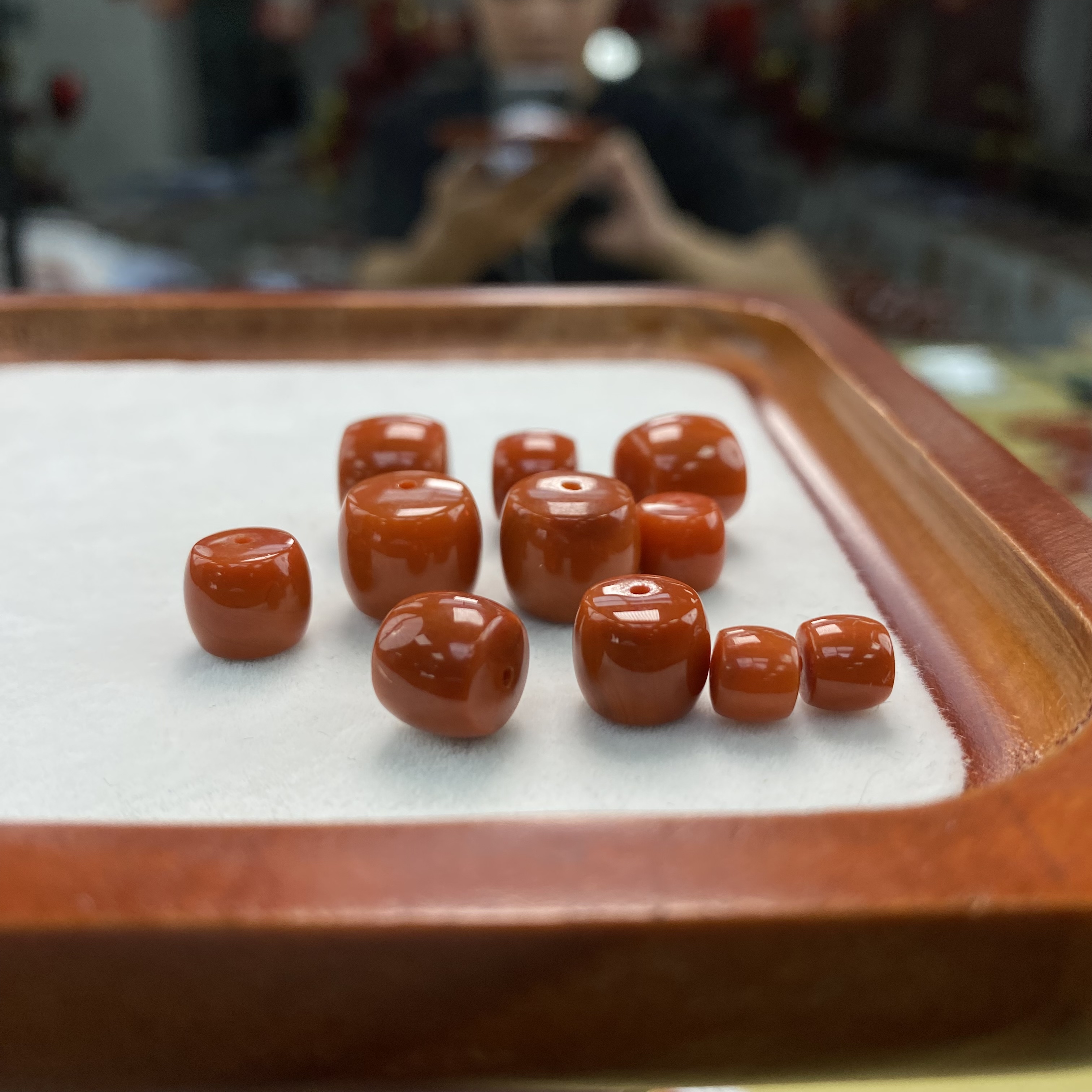 【小刘南红】保山南红(精品)直切单珠 6-11mm  多样性发一