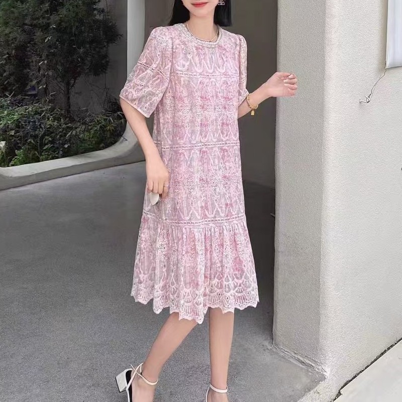 大码女装夏款气质洋气时尚轻奢百搭ins连衣裙