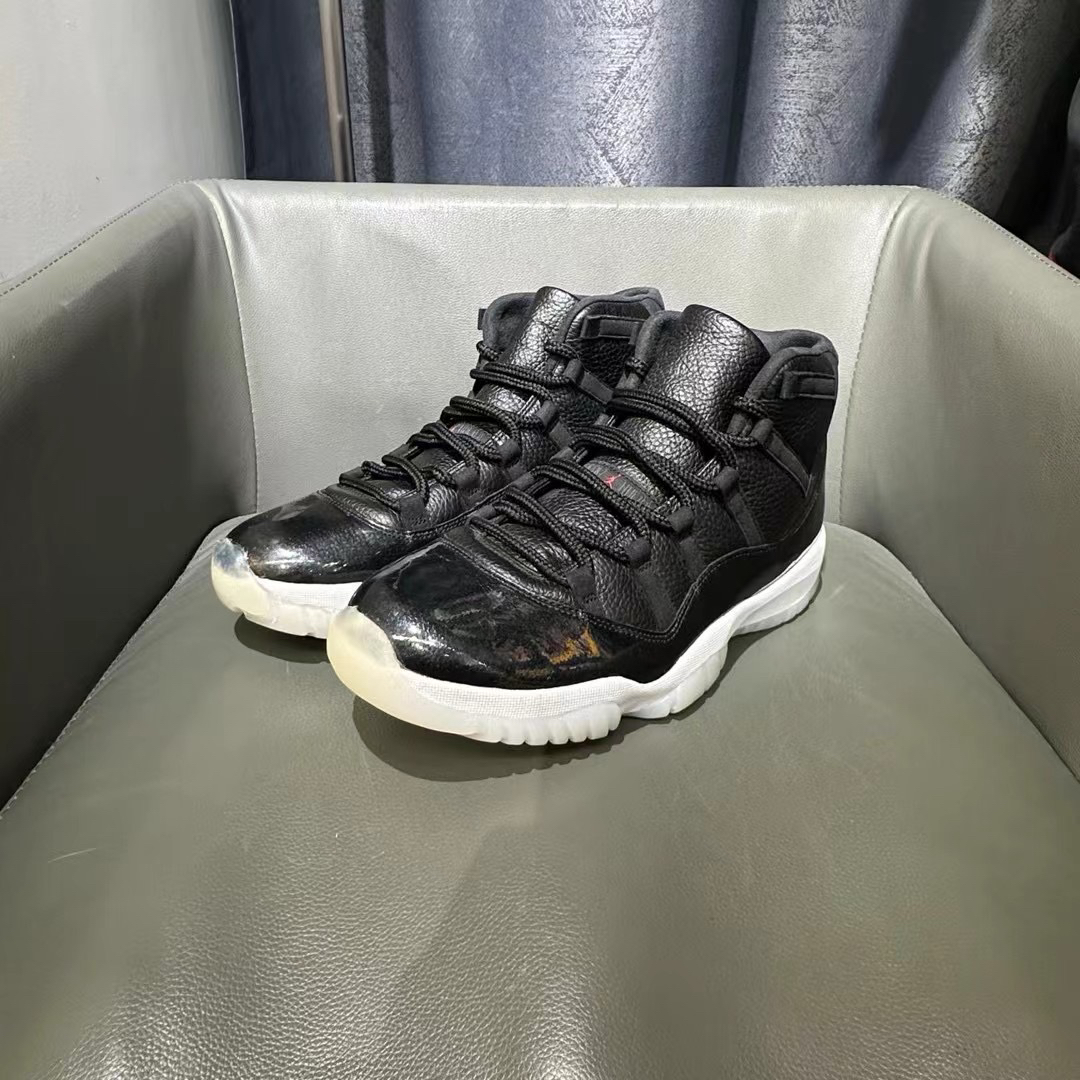 捡漏46码 aj11 大魔王全新试穿橙色1399秒杀平台2499球鞋
