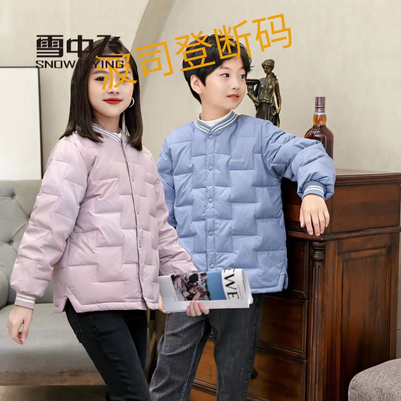 雪中飞羽绒服儿童羽绒服内胆中大童2023新款秋冬轻薄男女童外宝宝