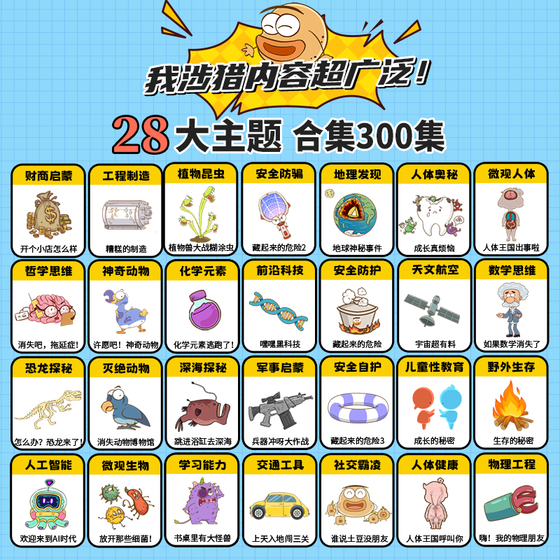 【土豆逗严肃科普】300合集（全）逗趣儿童科学动画赠3部有声故事