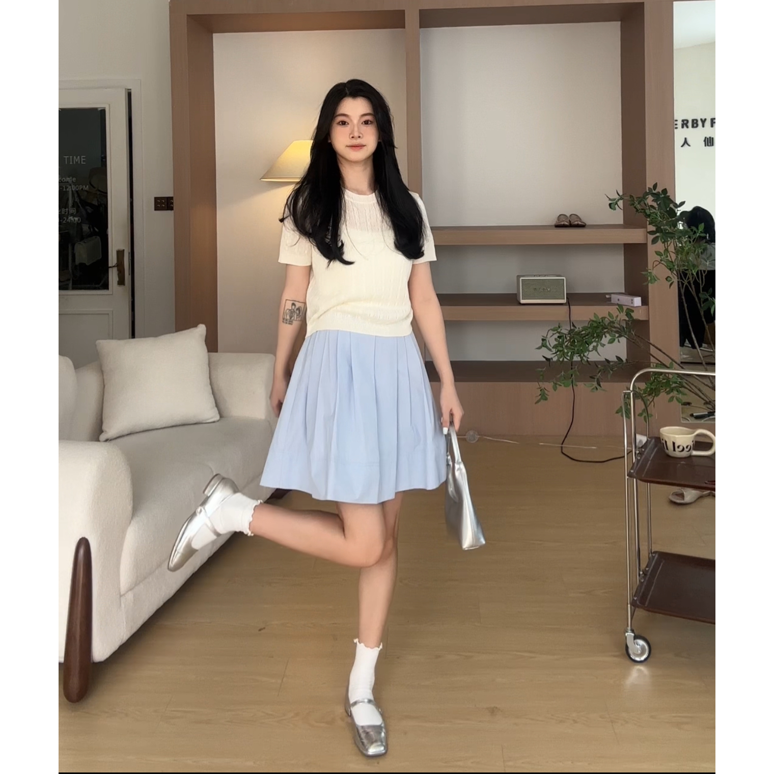 PASSERBY FAIRY 松弛夏日 轻盈版圆领薄款LR0622针织衫女