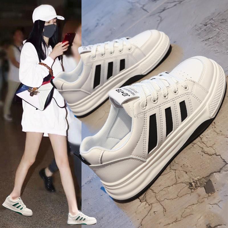 千寻宜网红爆款小白鞋女夏2023新款秋季厚底板鞋洋气百搭休闲运动