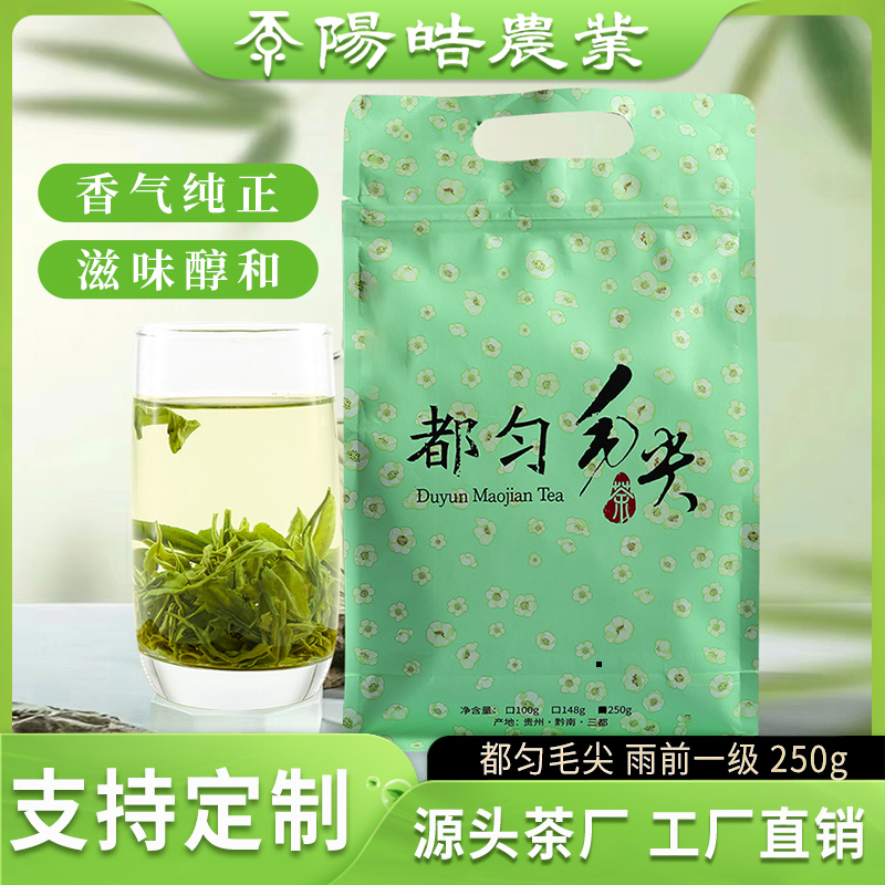 2025年都匀毛尖茶袋装250克贵山茶叶贵州高山云雾绿茶明前春茶