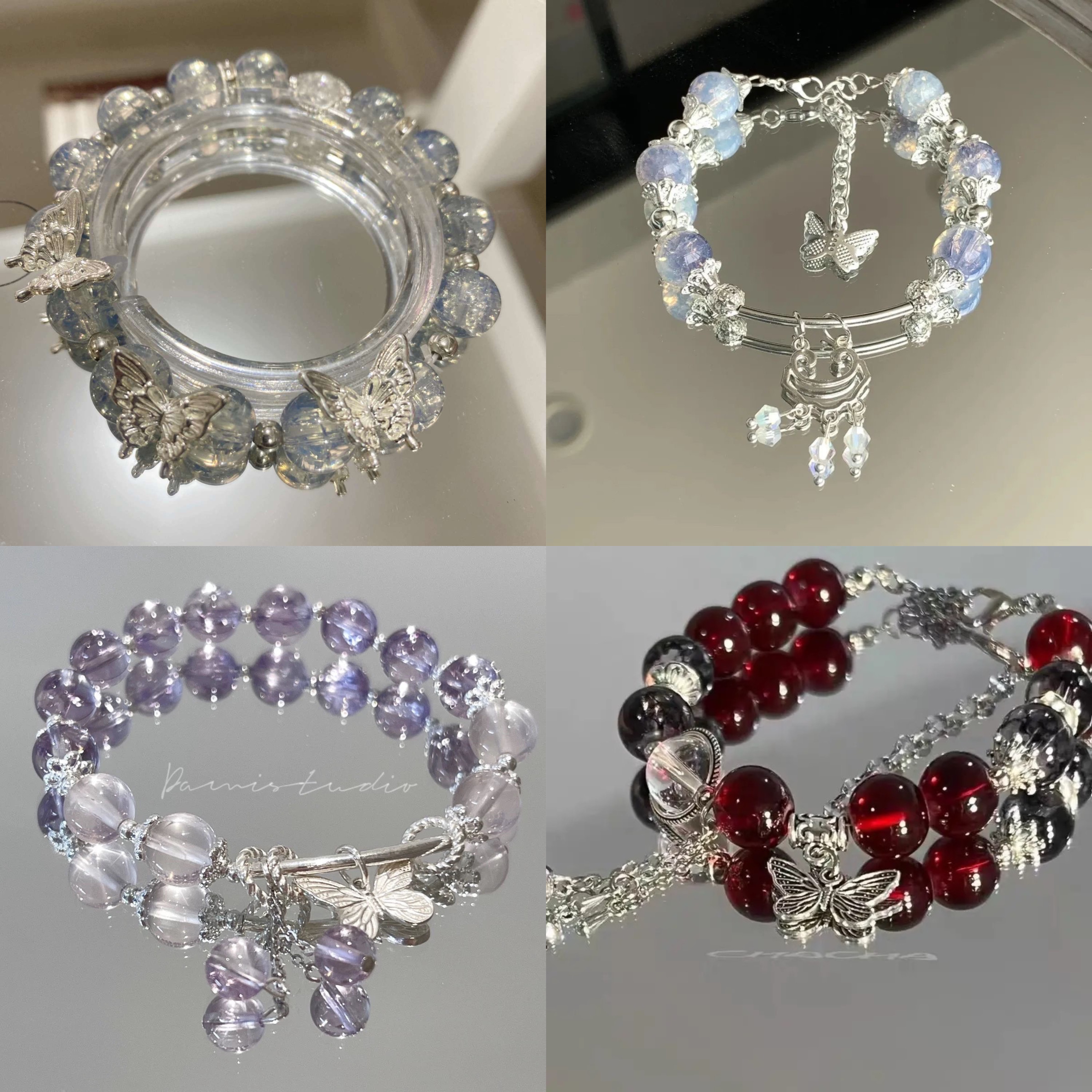 （直播间推推乐）手工diy手串亚克力合金琉璃新中式手链