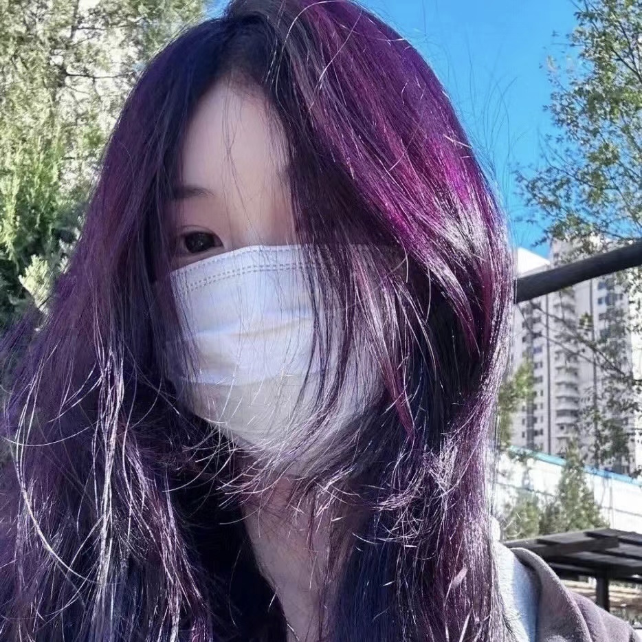 黑加仑紫色染膏树莓紫葡萄紫盖白发免漂不伤发显白减龄发色美发