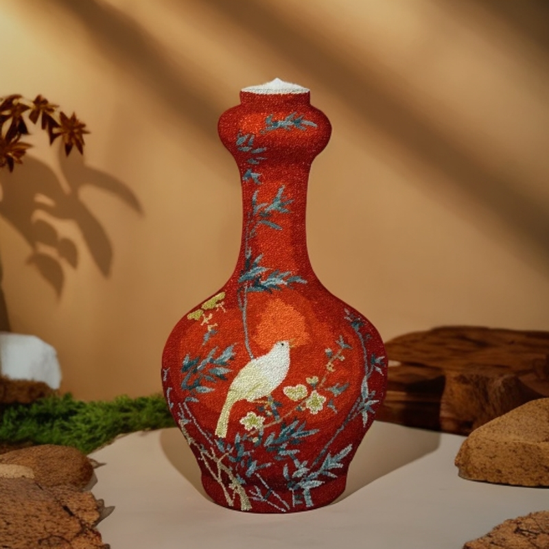 非遗精品苏绣宝瓶